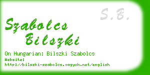 szabolcs bilszki business card